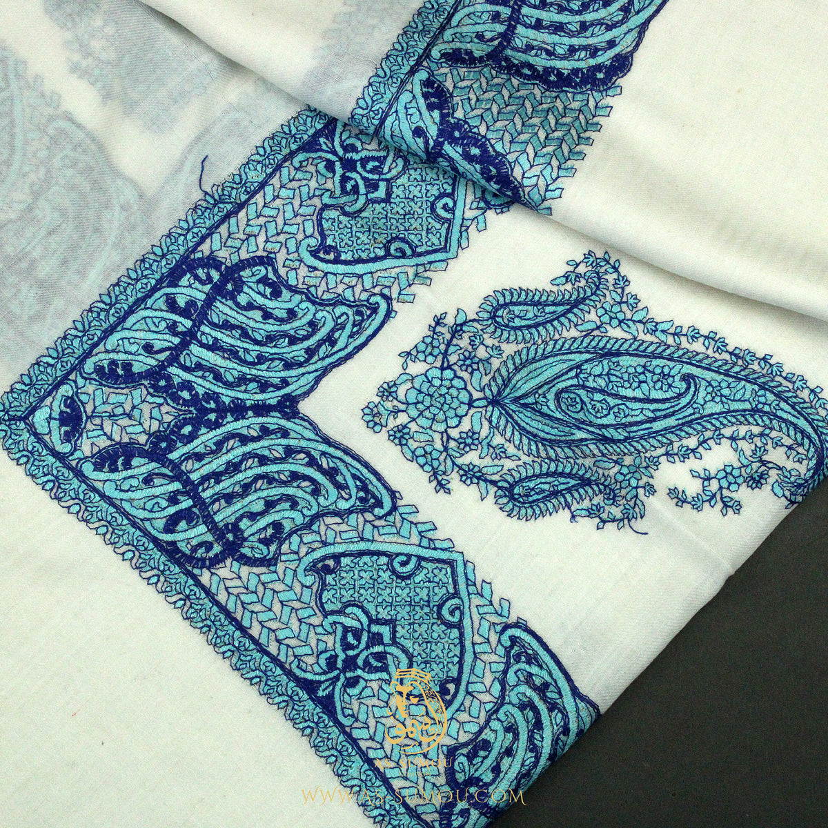 PREMIUM WHITE AUTHENTIC YEMENI SHEMAGH SCARF WH146