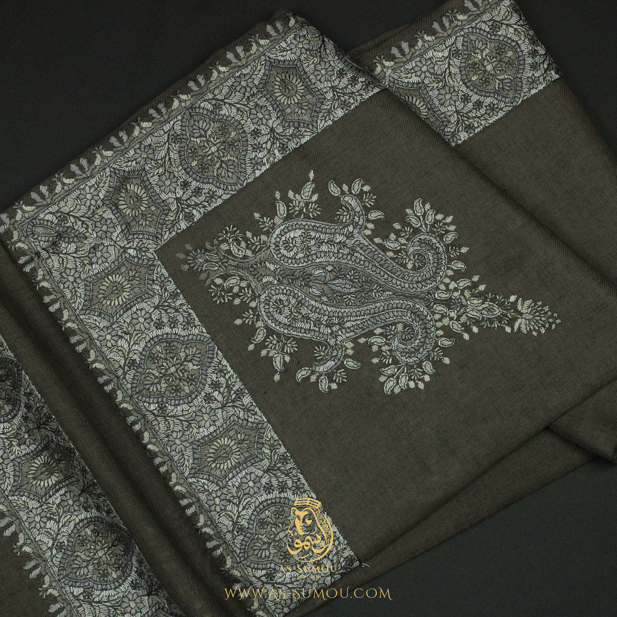 PREMIUM OLIVE AUTHENTIC YEMENI SHEMAGH SCARF SE135
