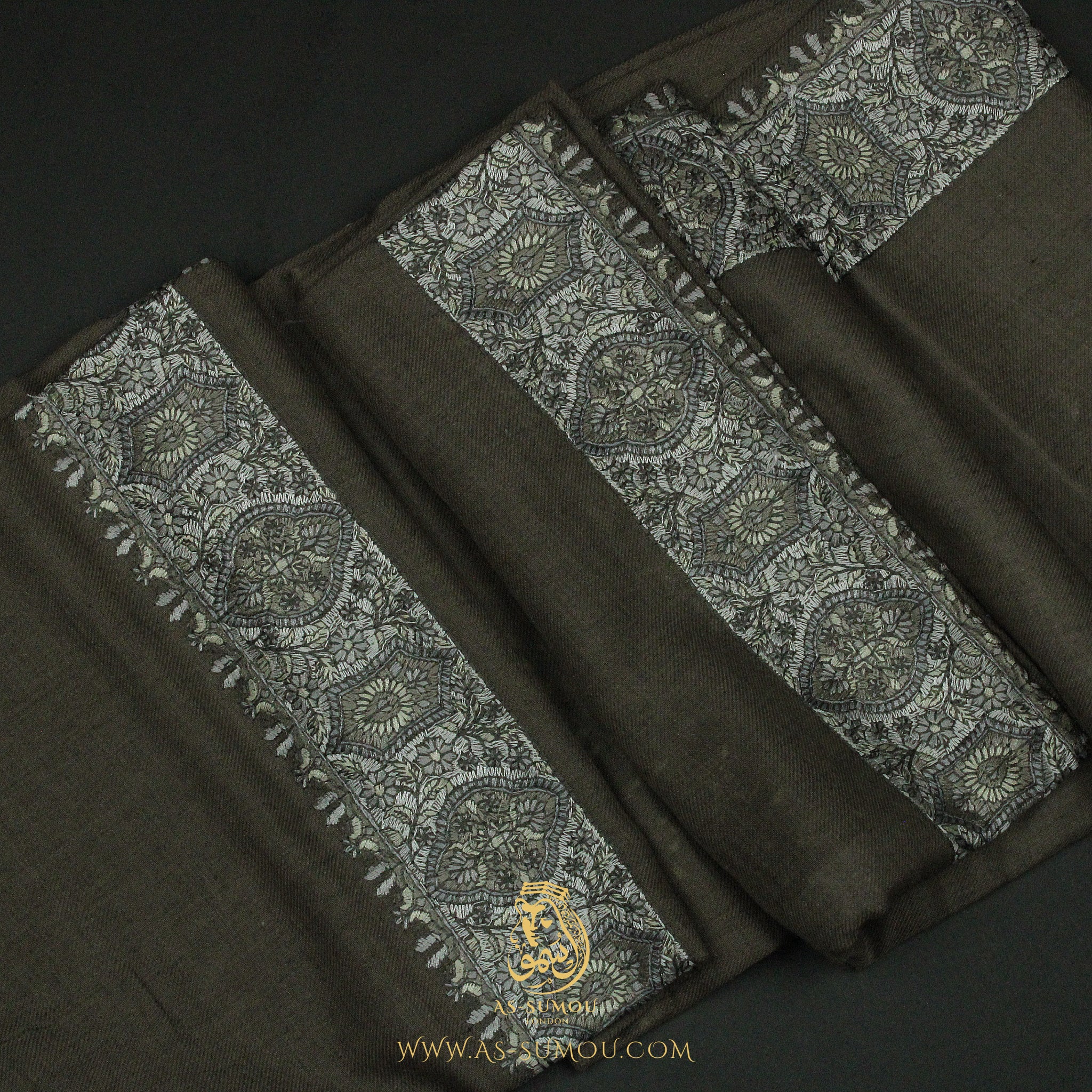 PREMIUM OLIVE AUTHENTIC YEMENI SHEMAGH SCARF SE135