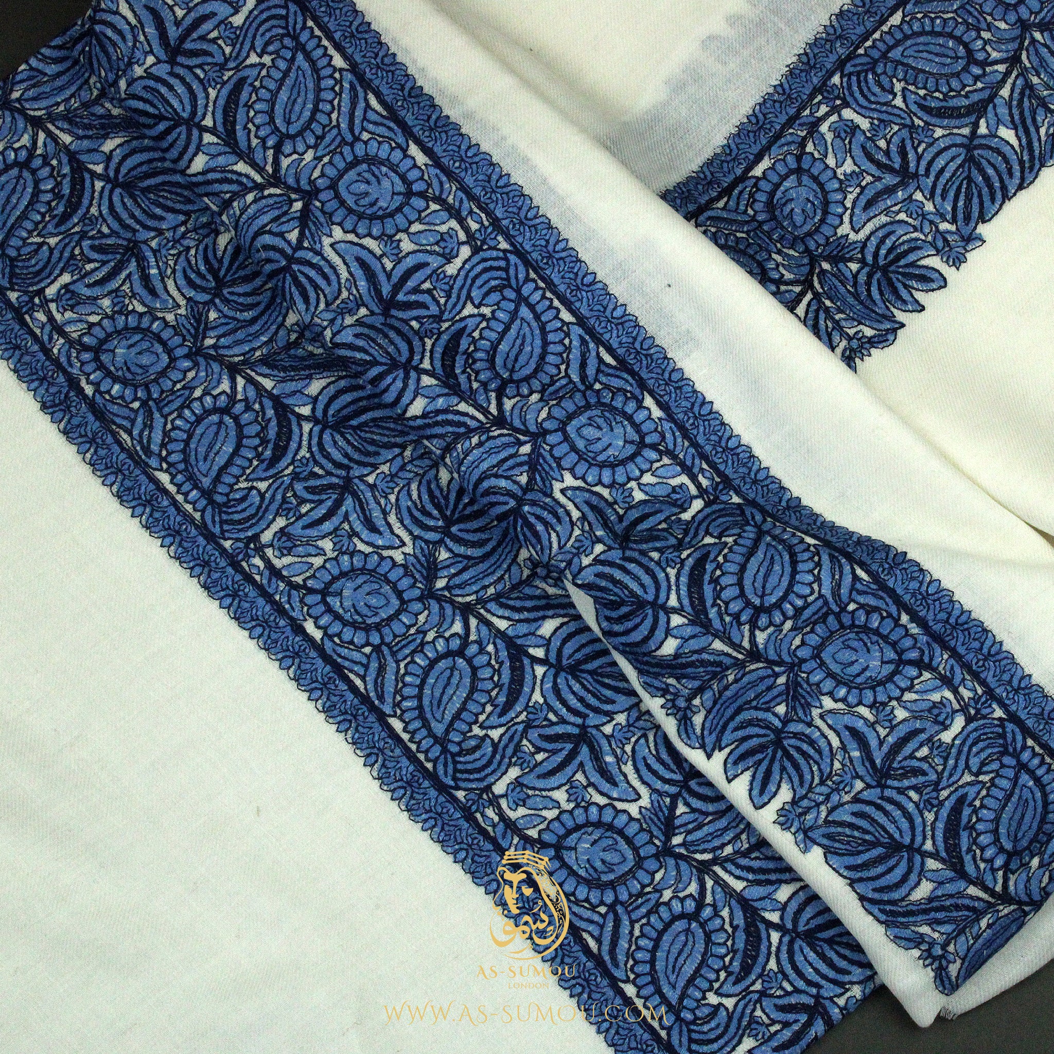 PREMIUM WHITE AUTHENTIC YEMENI SHEMAGH SCARF WH149