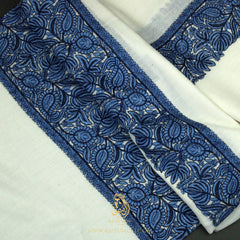 PREMIUM WHITE AUTHENTIC YEMENI SHEMAGH SCARF WH149