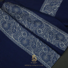 PREMIUM BLUE AUTHENTIC OMANI MASSAR SCARF OM146