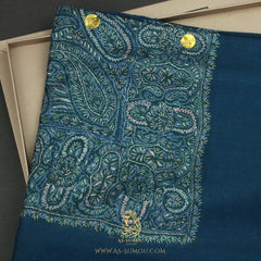 LUXURY HANDMADE BLUE YEMENI SHEMAGH