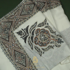 PREMIUM WHITE AUTHENTIC OMANI MASSAR SCARF OM117
