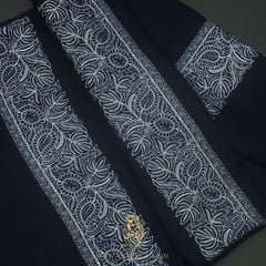 Premium Navy Authentic Omani Massar Scarf OM159