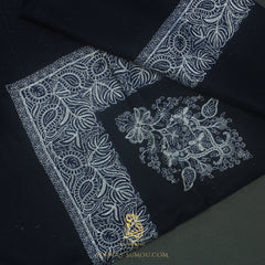 Premium Navy Authentic Omani Massar Scarf OM159