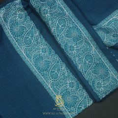 Premium Blue Authentic Omani Massar Scarf OM160