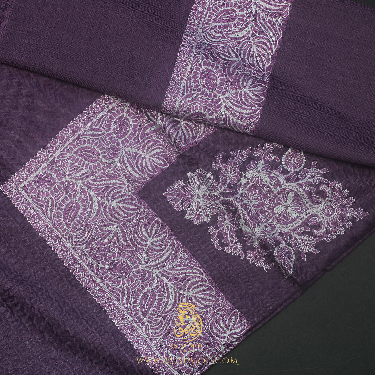 Premium Purple Authentic Omani Massar Scarf OM161