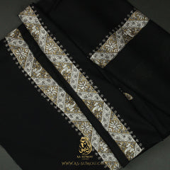 PREMIUM BLACK AUTHENTIC YEMENI SHEMAGH SCARF BL112
