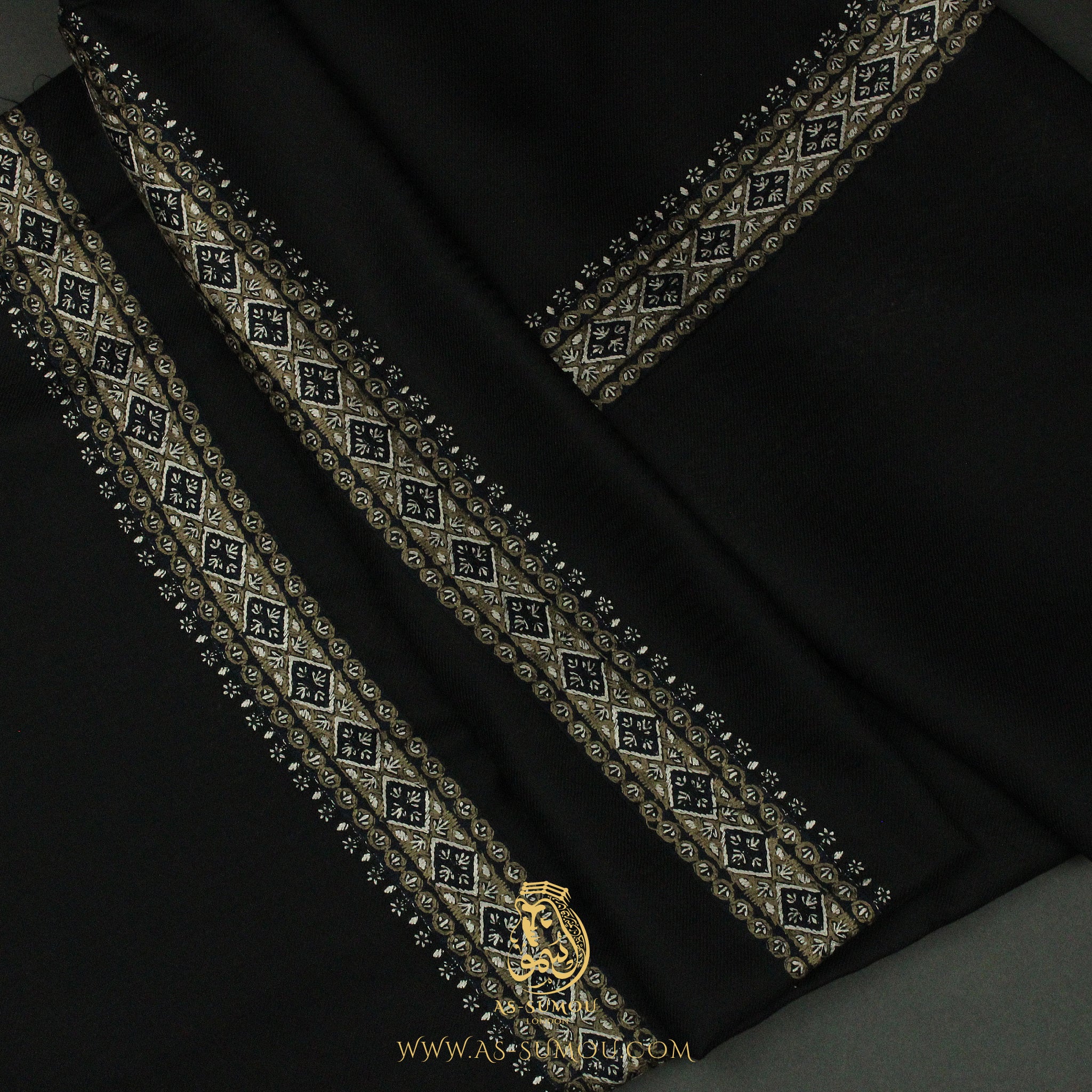 PREMIUM BLACK AUTHENTIC YEMENI SHEMAGH SCARF BL110
