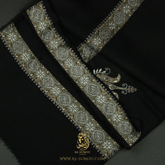 PREMIUM BLACK AUTHENTIC YEMENI SHEMAGH SCARF BL106