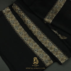 PREMIUM BLACK AUTHENTIC YEMENI SHEMAGH SCARF BL109