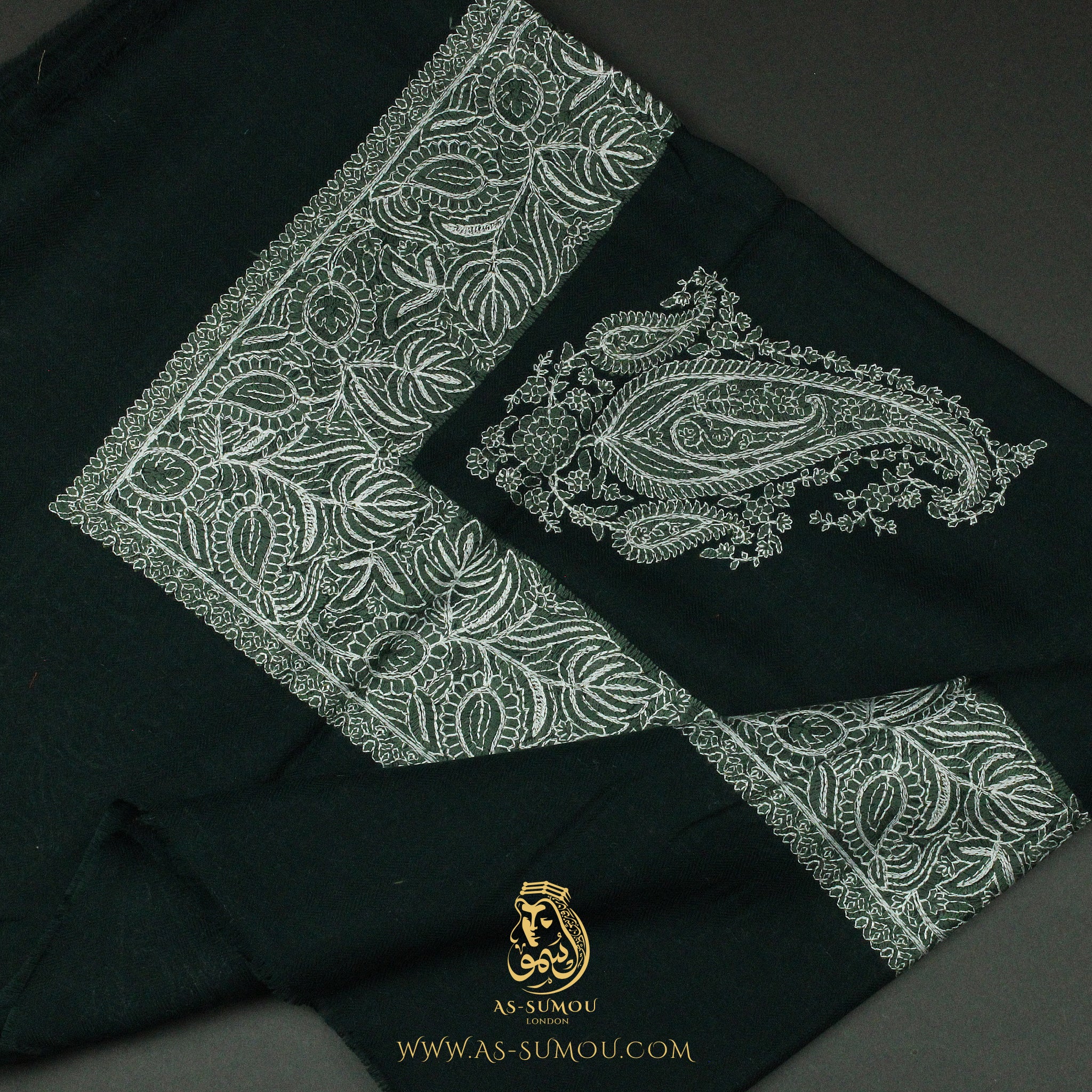PREMIUM GREEN AUTHENTIC OMANI MASSAR SCARF OM98