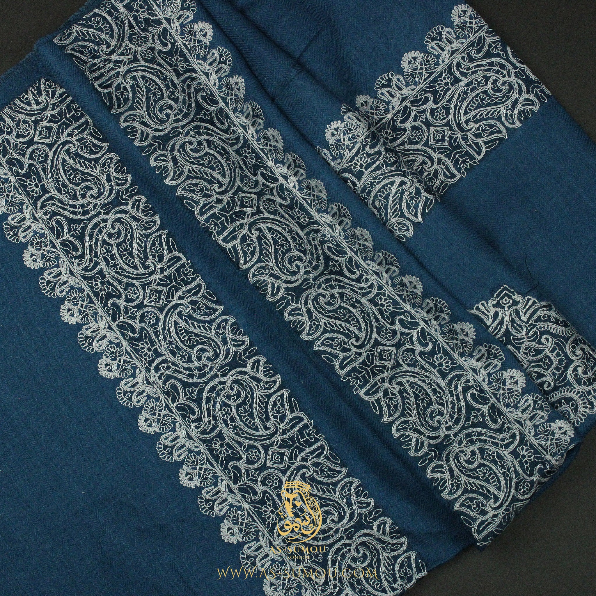 PREMIUM BLUE AUTHENTIC OMANI MASSAR SCARF OM105