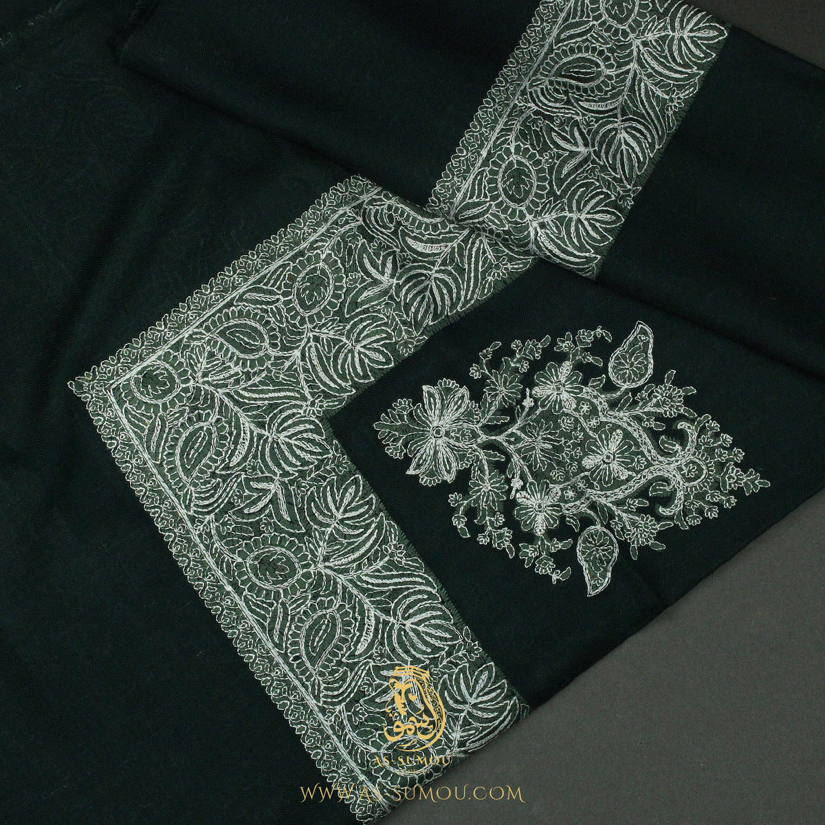 PREMIUM GREEN AUTHENTIC OMANI MASSAR SCARF OM98