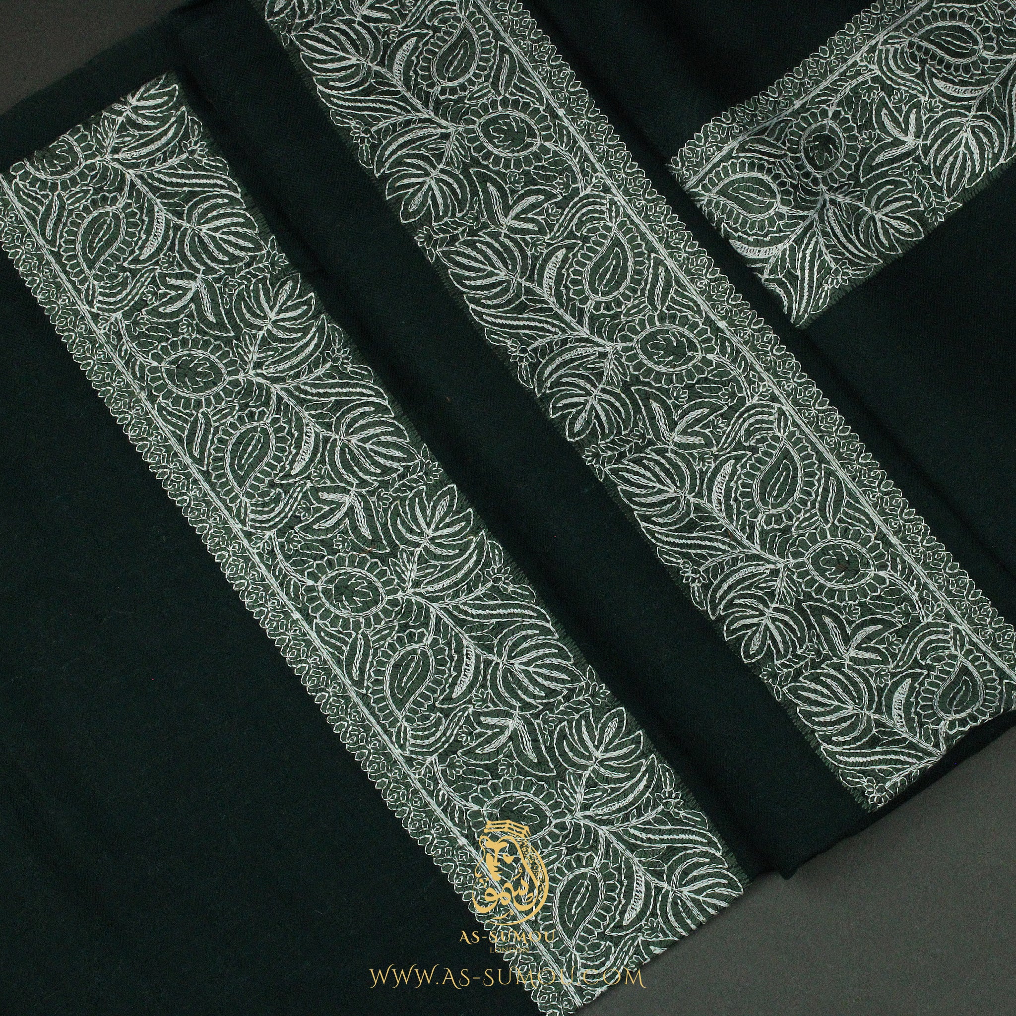 PREMIUM GREEN AUTHENTIC OMANI MASSAR SCARF OM98
