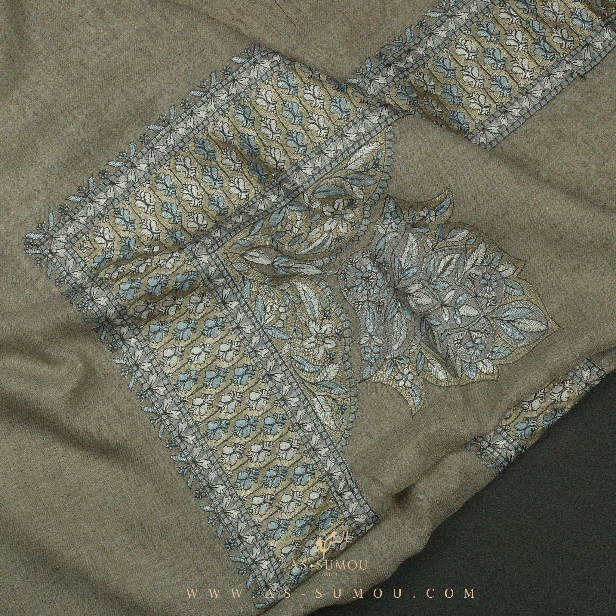 PREMIUM BROWN AUTHENTIC OMANI MASSAR SCARF OM63