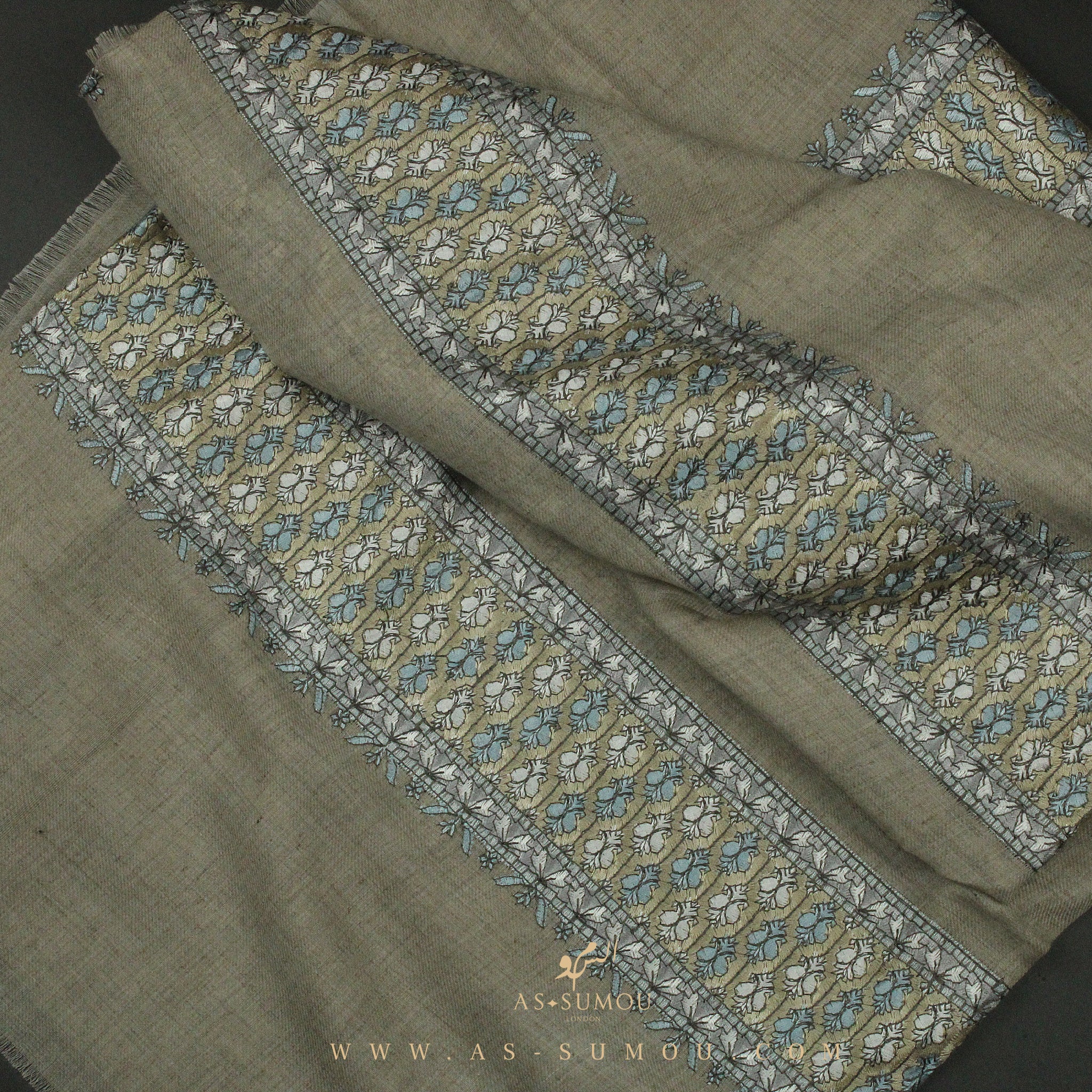 PREMIUM BROWN AUTHENTIC OMANI MASSAR SCARF OM63