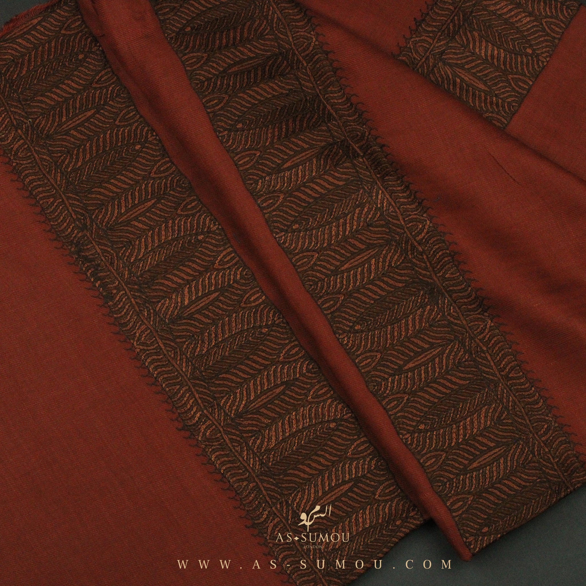 PREMIUM ORANGE ELEGANT QATARI SHEMAGH SCARF QR42