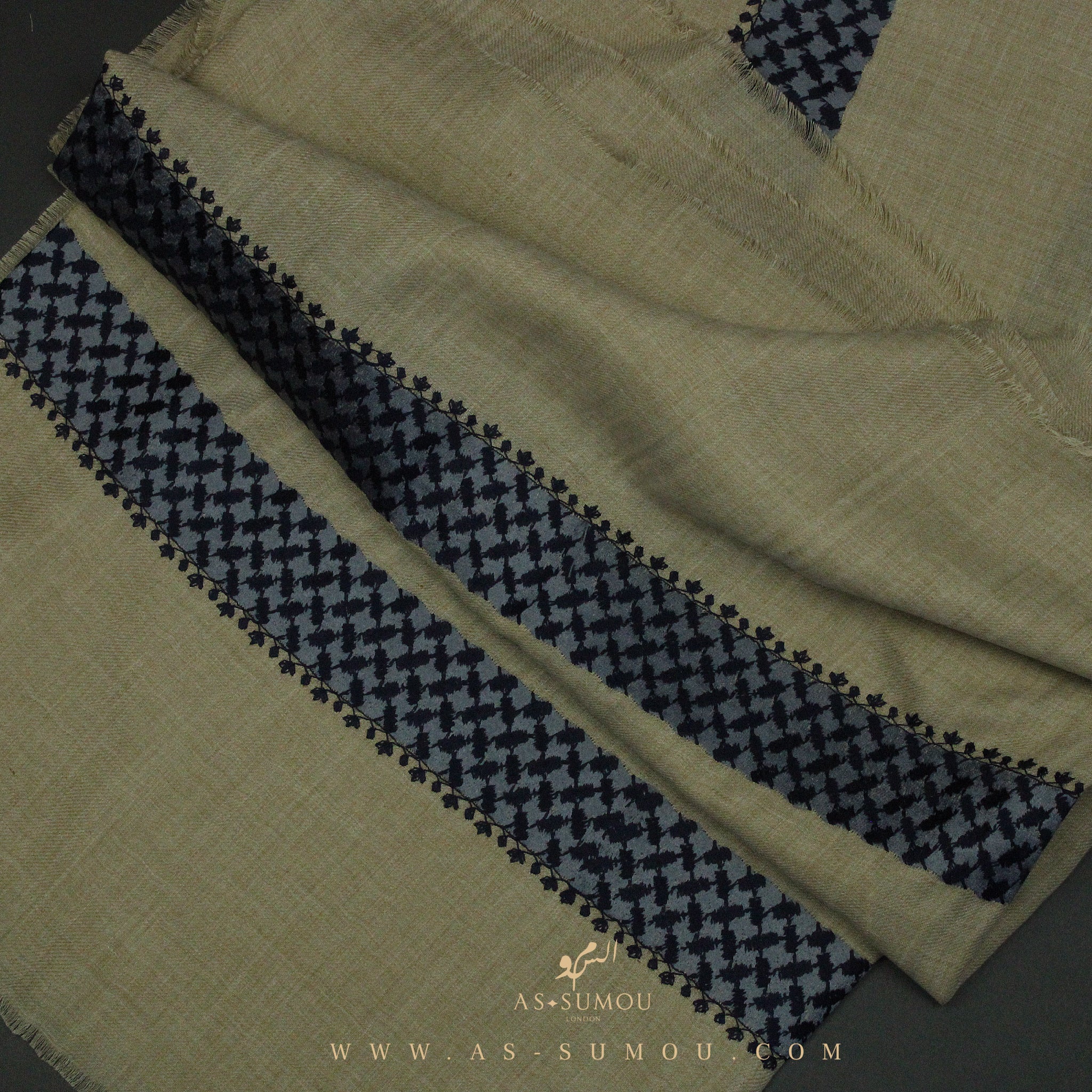 PREMIUM BROWN KEFFIYEH INSPIRED SHEMAGH SCARF VW32