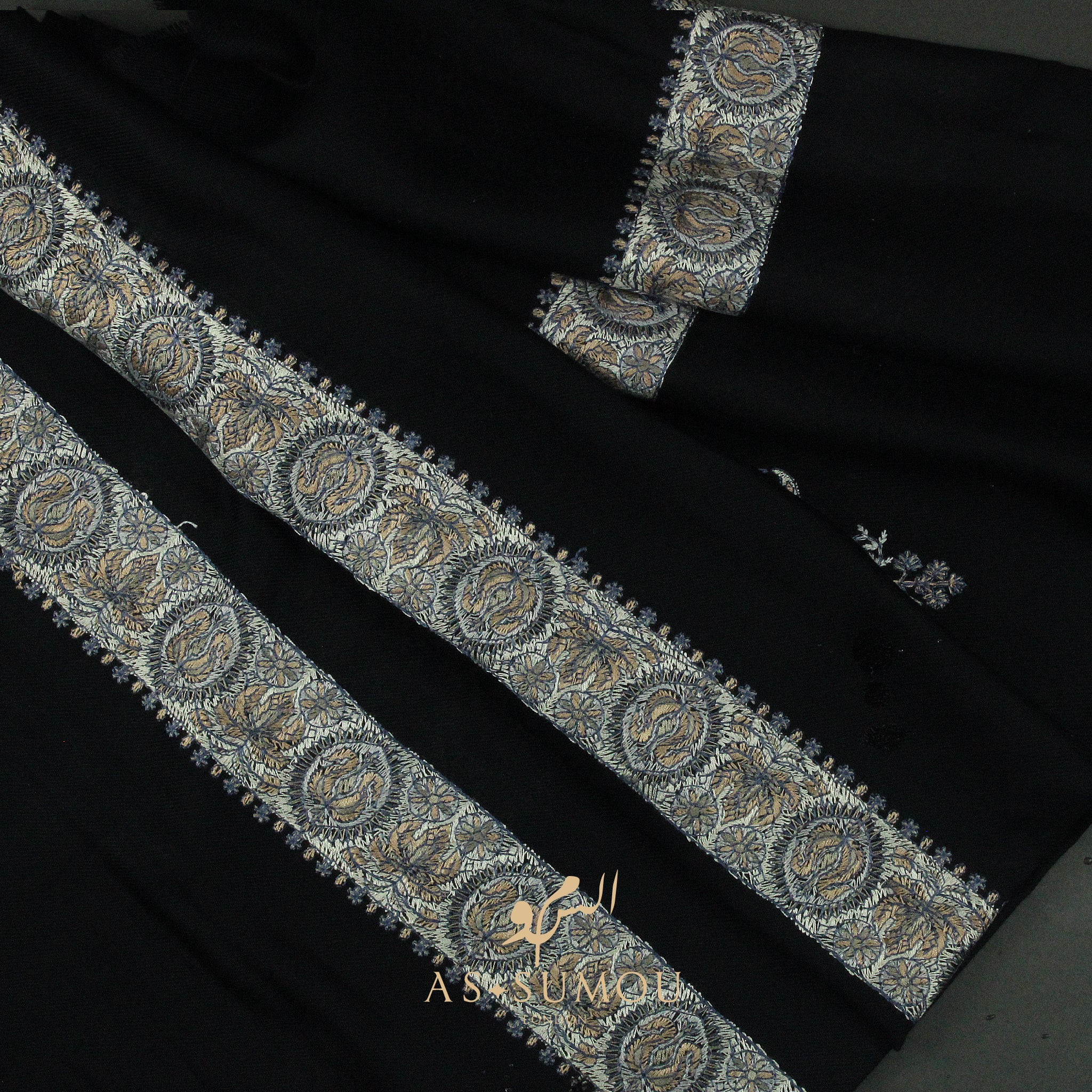 PREMIUM BLACK AUTHENTIC YEMENI SHEMAGH SCARF BL91