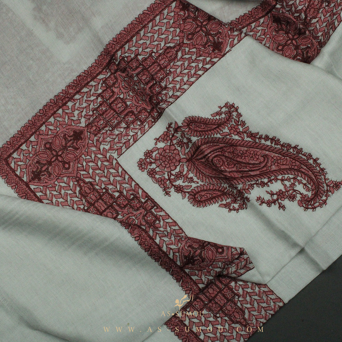 PREMIUM OFF-WHITE AUTHENTIC OMANI MASSAR SCARF OM73