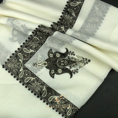 PREMIUM WHITE AUTHENTIC YEMENI SHEMAGH SCARF WH140