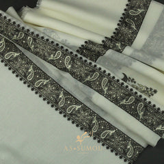 PREMIUM WHITE AUTHENTIC YEMENI SHEMAGH SCARF WH140