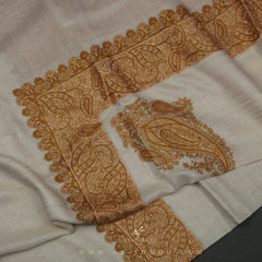 PREMIUM TAUPE AUTHENTIC OMANI MASSAR SCARF OM70