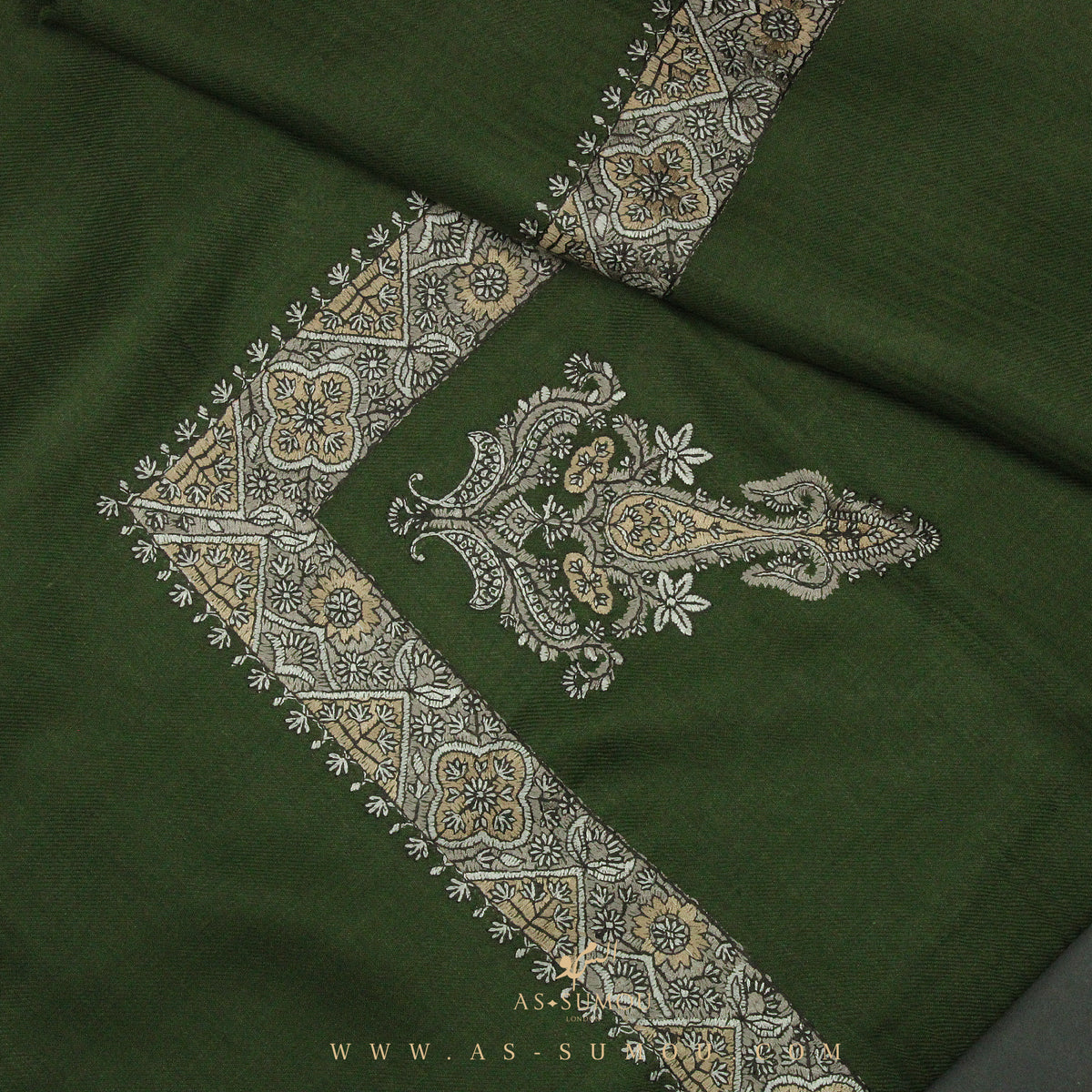 PREMIUM GREEN AUTHENTIC YEMENI SHEMAGH SCARF SE81