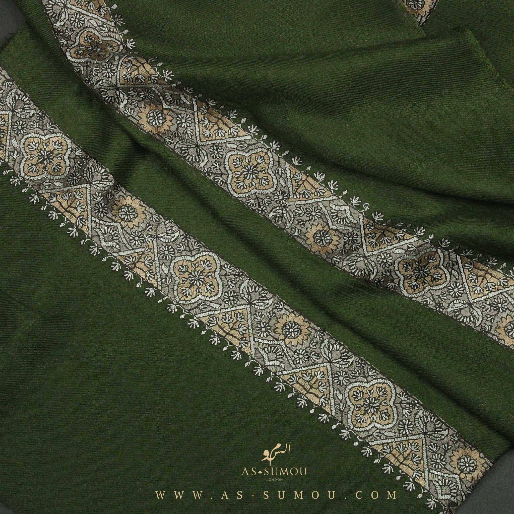 PREMIUM GREEN AUTHENTIC YEMENI SHEMAGH SCARF SE81