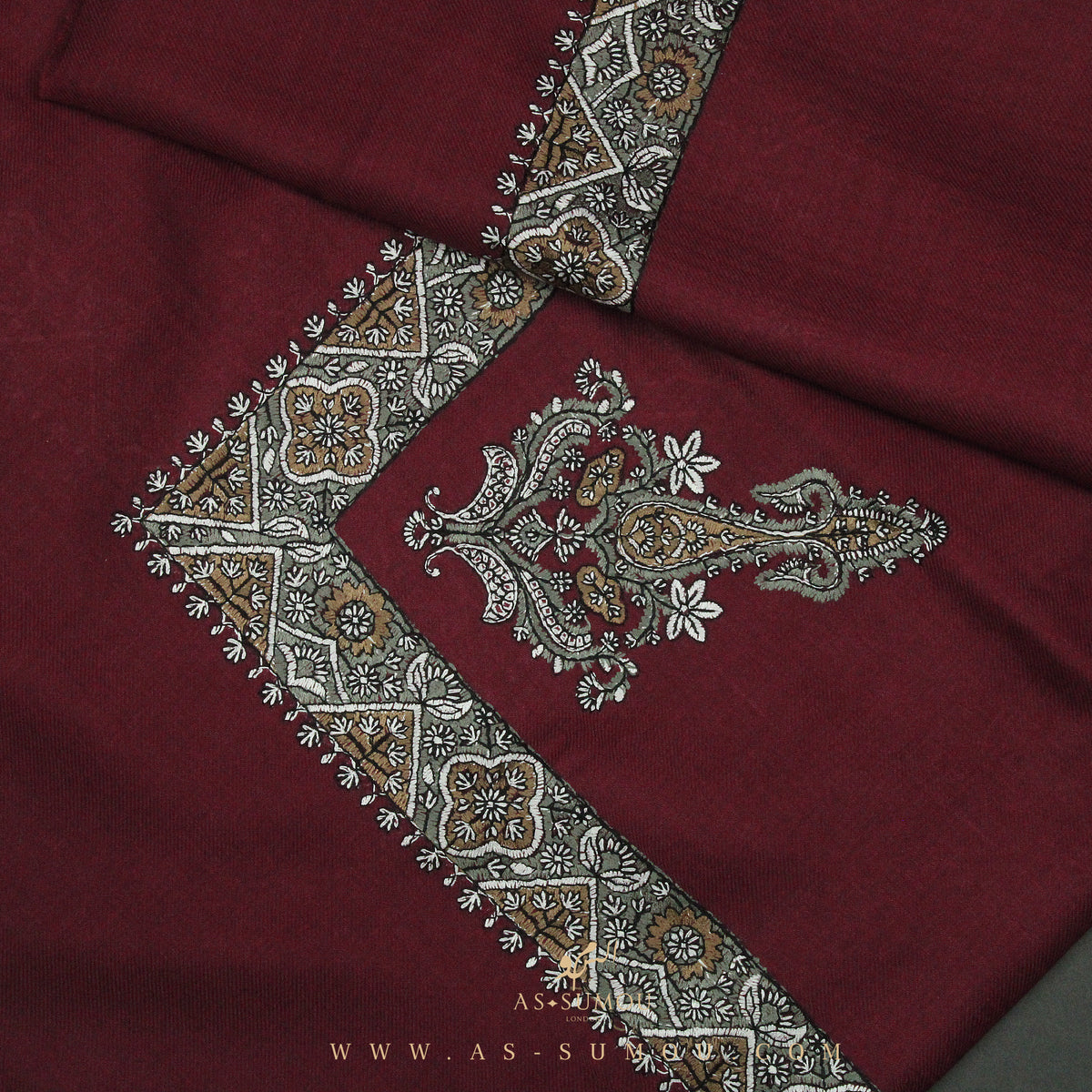 PREMIUM MAROON AUTHENTIC YEMENI SHEMAGH SCARF SE82