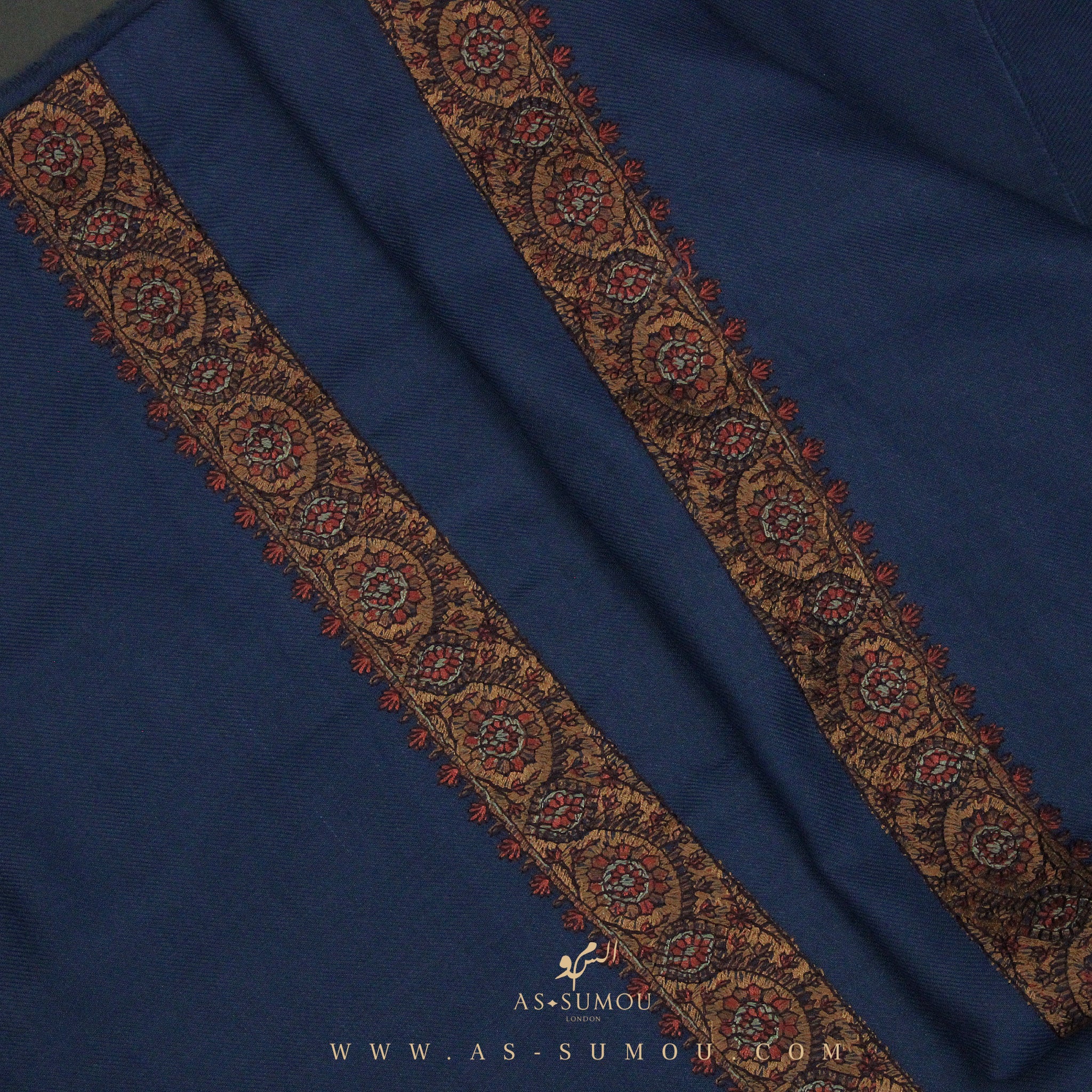 PREMIUM BLUE AUTHENTIC YEMENI SHEMAGH SCARF SE97