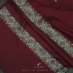 PREMIUM MAROON AUTHENTIC YEMENI SHEMAGH SCARF SE82