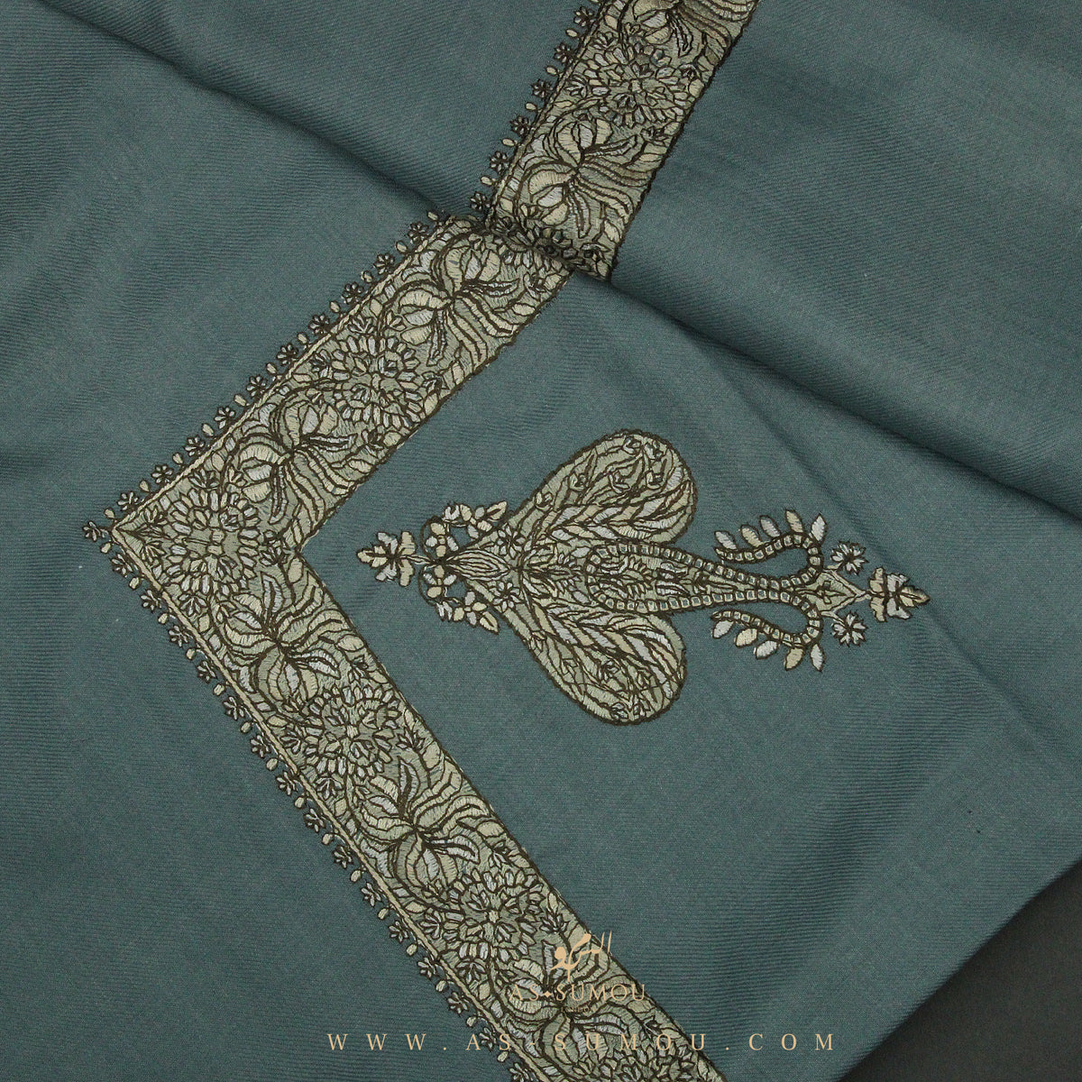 PREMIUM GREY AUTHENTIC YEMENI SHEMAGH SCARF SE84