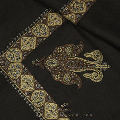 PREMIUM CHARCOAL AUTHENTIC YEMENI SHEMAGH SCARF SE83