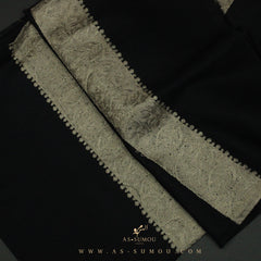 PREMIUM BLACK AUTHENTIC YEMENI SHEMAGH SCARF BL78