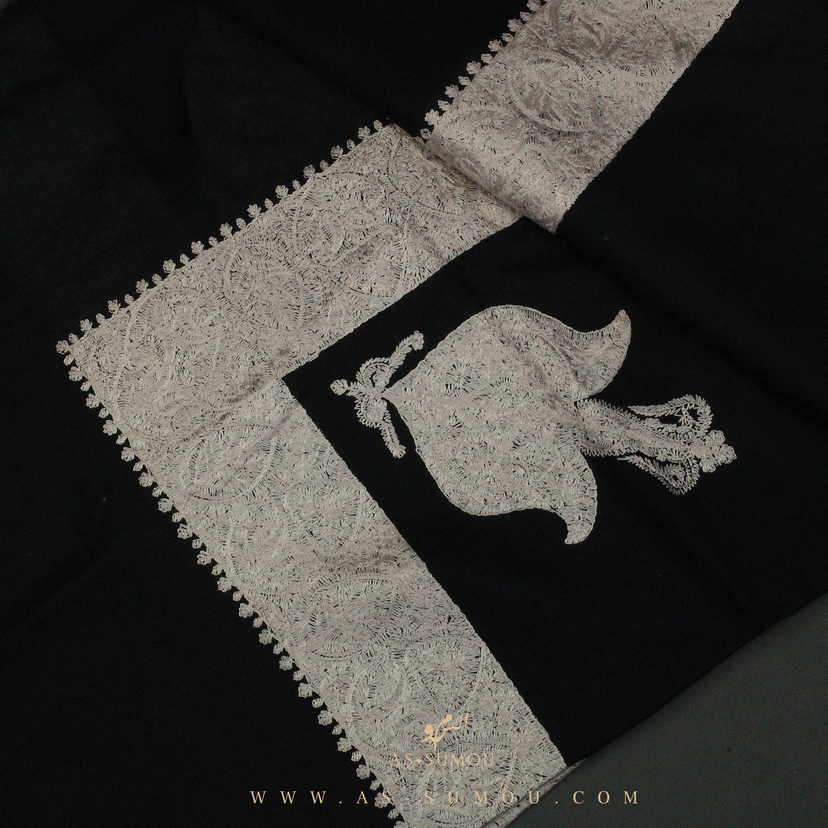 PREMIUM BLACK AUTHENTIC YEMENI SHEMAGH SCARF BL79