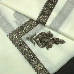 PREMIUM WHITE AUTHENTIC YEMENI SHEMAGH SCARF WH103