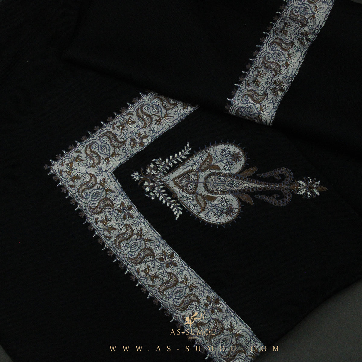 PREMIUM BLACK AUTHENTIC YEMENI SHEMAGH SCARF BL65