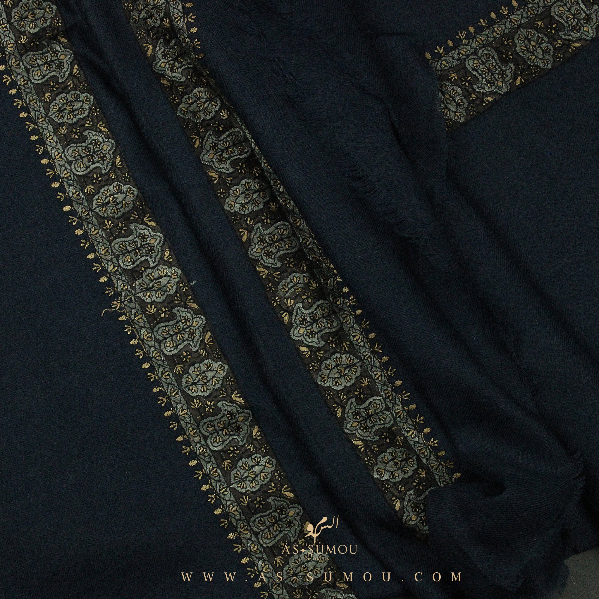 PREMIUM NAVY AUTHENTIC YEMENI SHEMAGH SCARF SE86