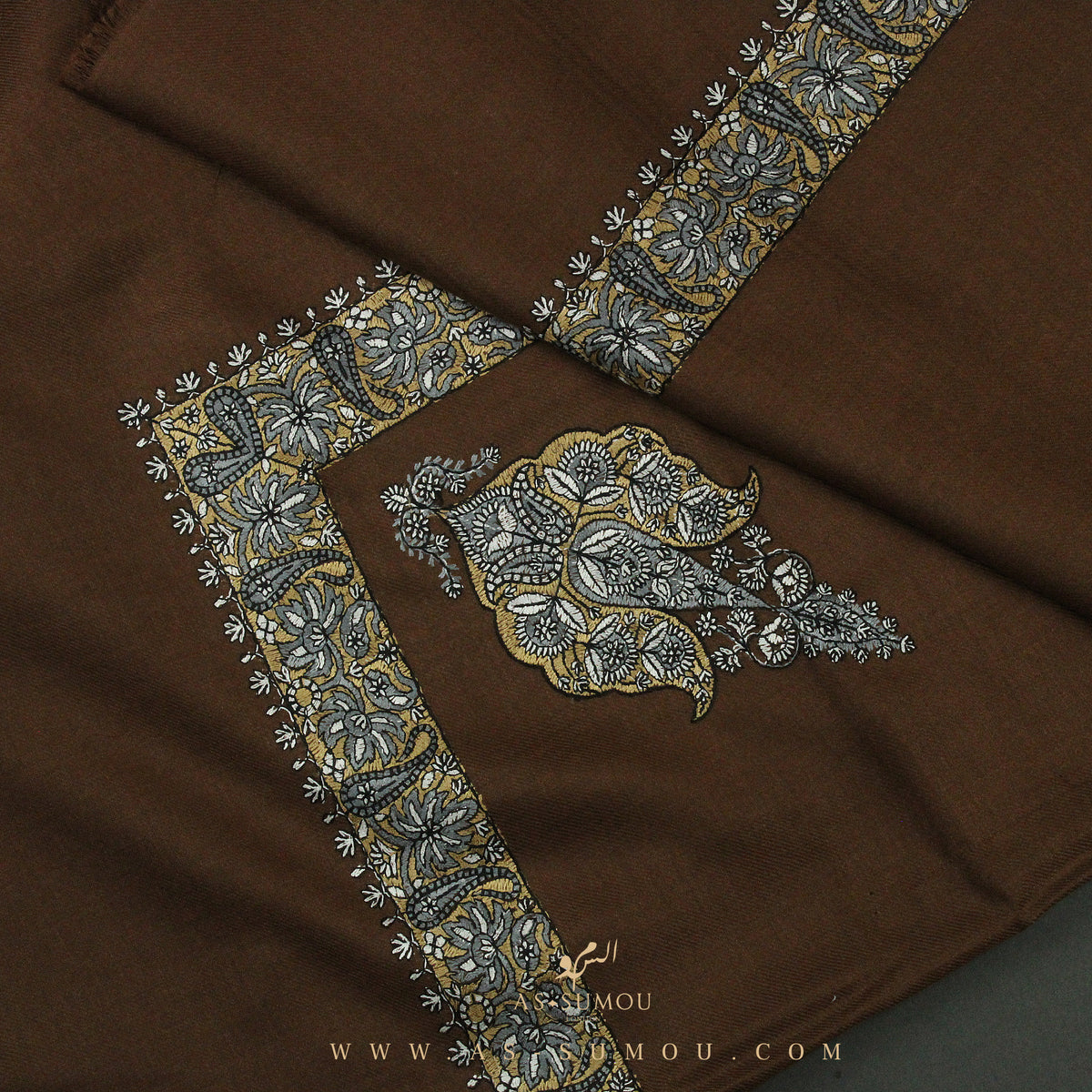 PREMIUM BROWN AUTHENTIC YEMENI SHEMAGH SCARF SE89