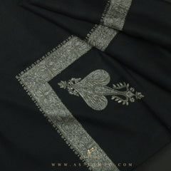 PREMIUM CHARCOAL AUTHENTIC YEMENI SHEMAGH SCARF SE90