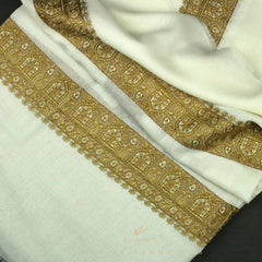 PREMIUM WHITE AUTHENTIC YEMENI SHEMAGH SCARF WH110