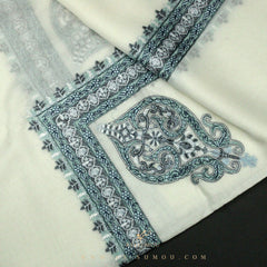 PREMIUM WHITE AUTHENTIC YEMENI SHEMAGH SCARF WH113