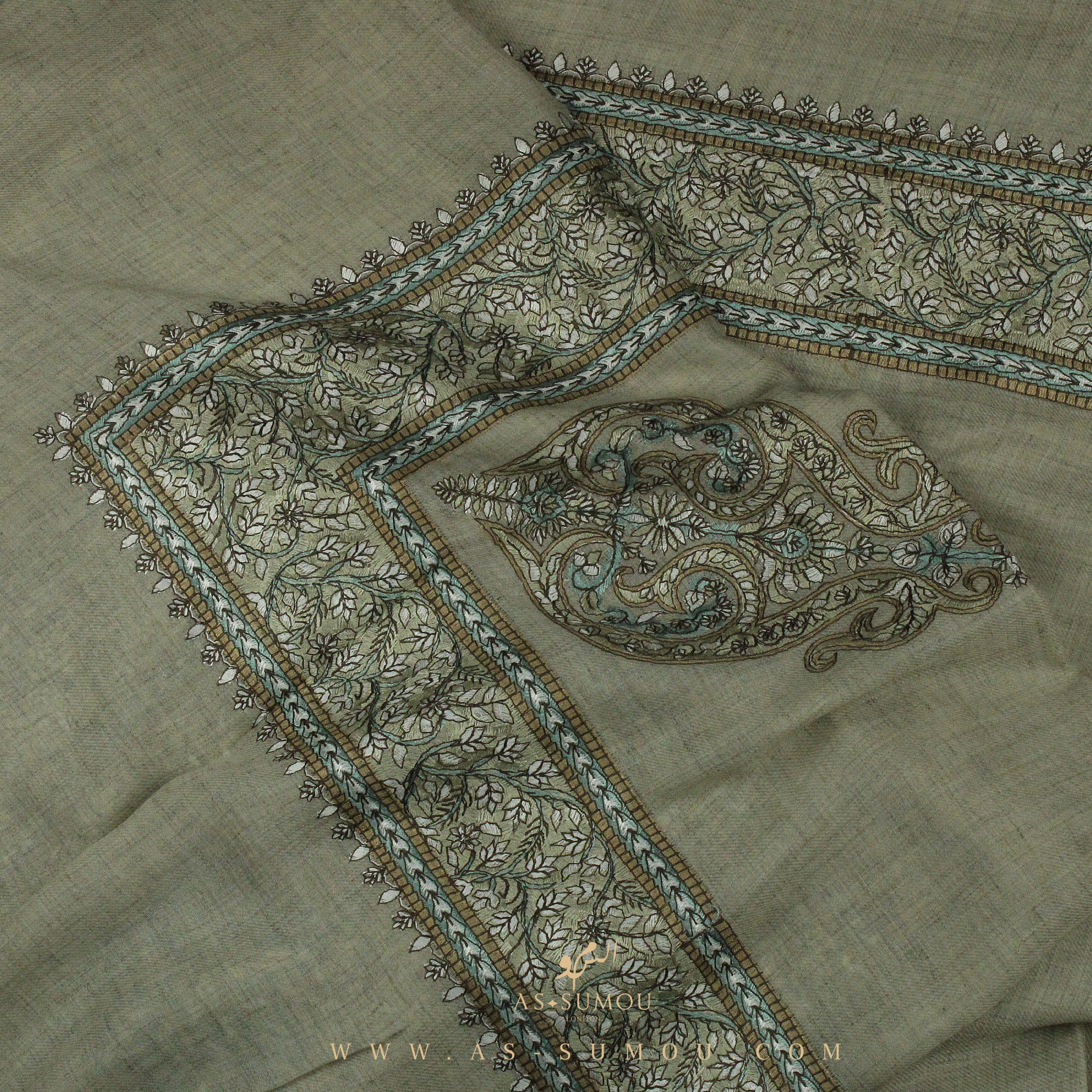 PREMIUM BEIGE AUTHENTIC OMANI MASSAR SCARF OM62