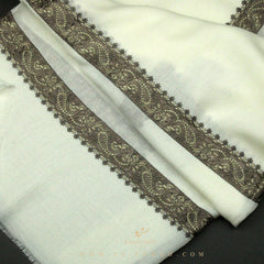 PREMIUM WHITE AUTHENTIC YEMENI SHEMAGH SCARF WH106