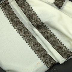 PREMIUM WHITE AUTHENTIC YEMENI SHEMAGH SCARF WH108