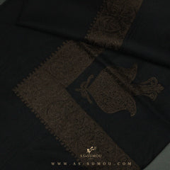 PREMIUM BLACK AUTHENTIC YEMENI SHEMAGH SCARF BL62