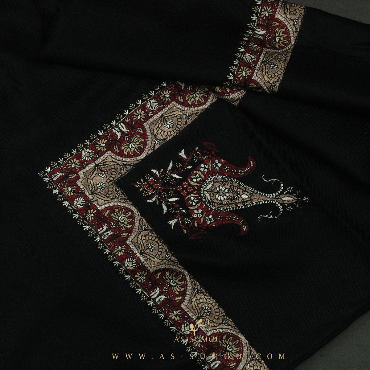 PREMIUM BLACK AUTHENTIC YEMENI SHEMAGH SCARF BL76